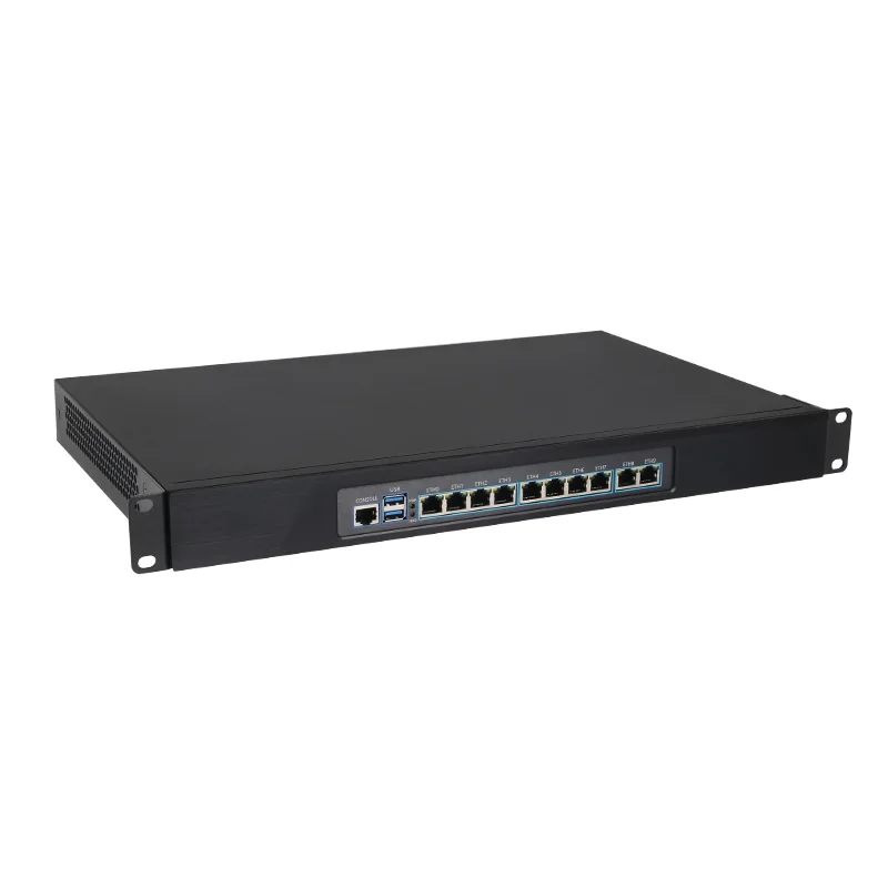 Прибор Firewall для монтажа в стойку 1U Intel Celeron 3965U/3865U 10x 8x 6x Сетевой сервер Gigabit Ethernet
