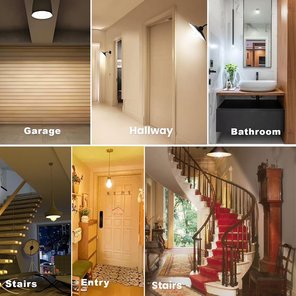 6pcs LED Bulbs Radar Motion Sensor Light 220V E27 LED Bulb Auto ON/OFF Working In Night Radiation Motion Detector Security Light