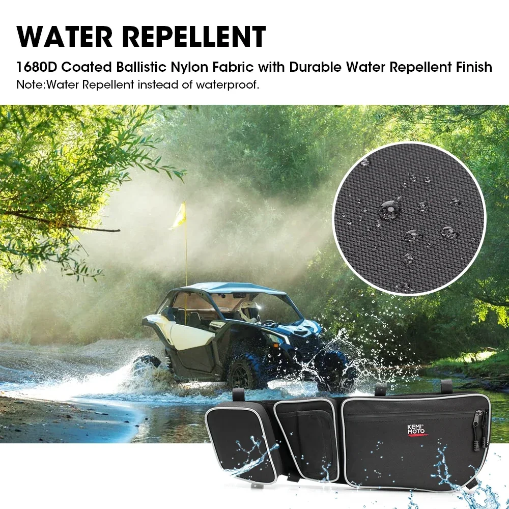 UTVด้านข้างกระเป๋าผู้โดยสารและด้านข้างประตูกระเป๋าเข่าPadสําหรับCan Am Maverick X3 Max R RR XMR XDS Turbo DPS 4x4 2017 +