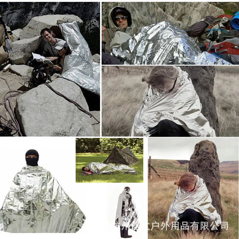 Outdoor Survival Notfall Erste Hilfe Isolierdecke, Erste-Hilfe-Decke, Überlebensdecke, Campingzelt, Reise-Rettungsdecke