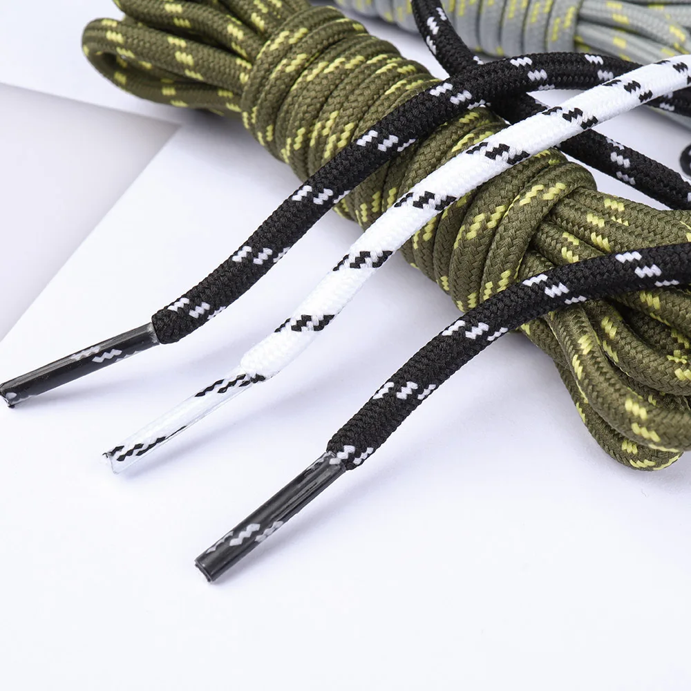 1 par de cordones redondos con puntos de flores, cordones sólidos, cordones de poliéster, zapatos deportivos a juego, herramientas, botas Martin, cordones para zapatos de senderismo