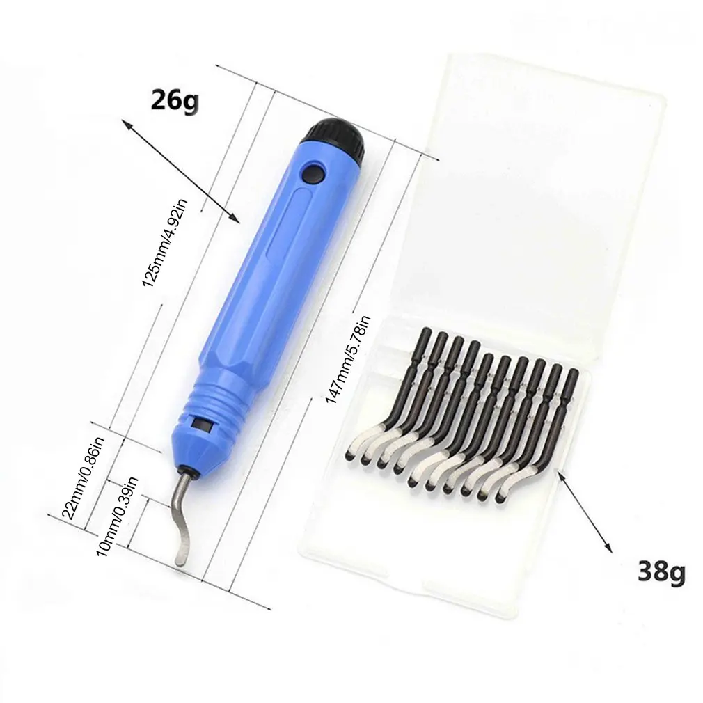 Trimmen Mes Schraper Rand Ontbramen Hoofd Snijders Set Burr Remover Handje Voor Hout Plastic voor PVC Pijpen Hars Art Gereedschap