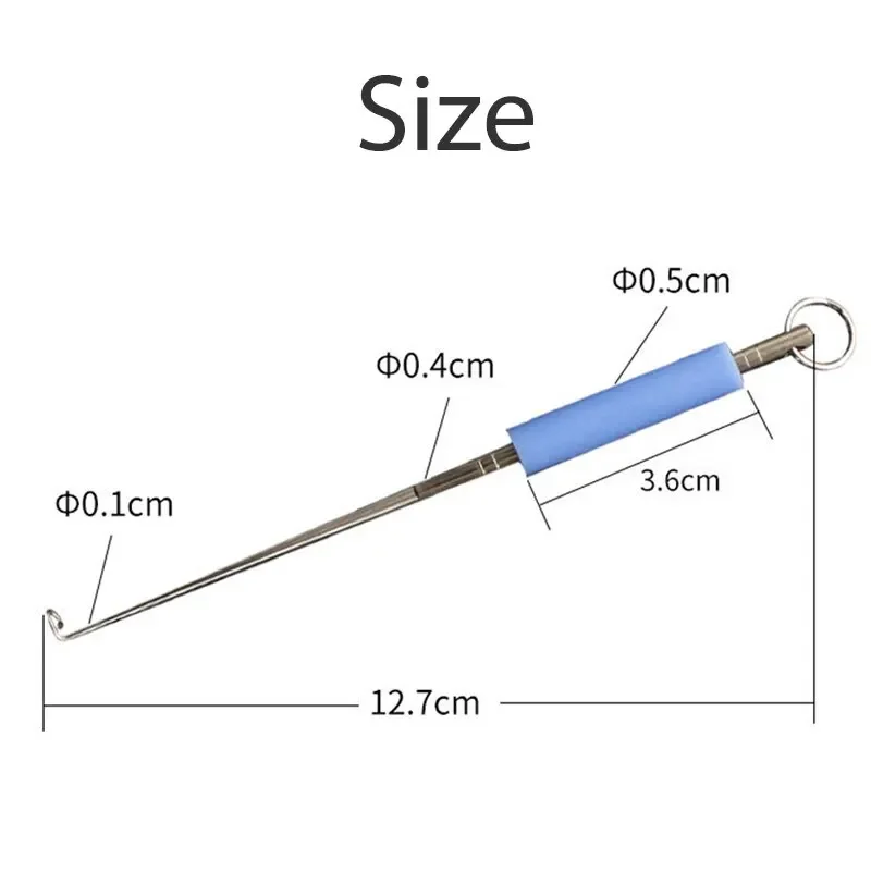 Fishing Hook Remover 2Pcs Stainless Steel Fishhook Dehooker Hook Detacher Extractor Rapid Decoupling Fishing Tools