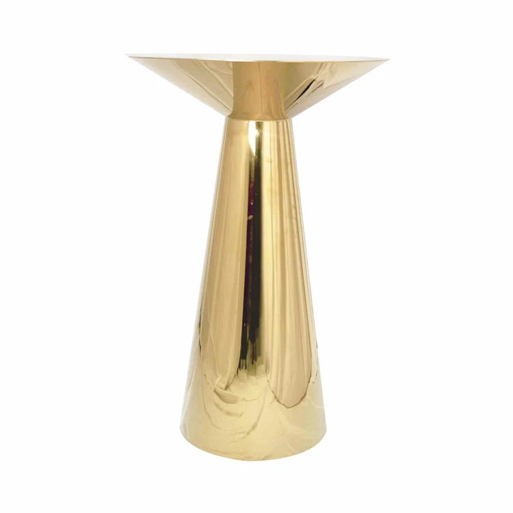 Golden Metal Stainless Bar Table Cocktail
