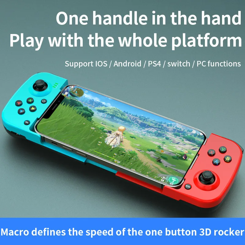 Per il telefono cellulare Switch PS4 Android IOS può allungare il gamepad Bluetooth sinistro e destro con mappatura delle vibrazioni wireless continua