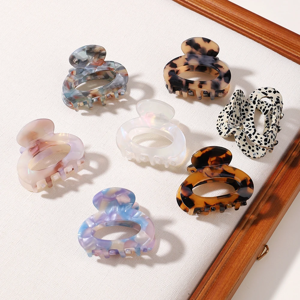 Ngọt Ngào Mini Acetate Tóc Cho Nữ Cô Gái Tóc Móng Vuốt Sang Trọng Barrettes Cua Kẹp Tóc Sáp Vuốt Tạo Kiểu Kẹp Phụ Kiện Tóc Thời Trang