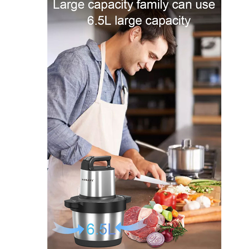 Meat Grinder Kitchen Chopper 3 Gear Electric Meat Grinders Stainless Steel Vegetable Food Processor Blender Mixer Garlic Crusher