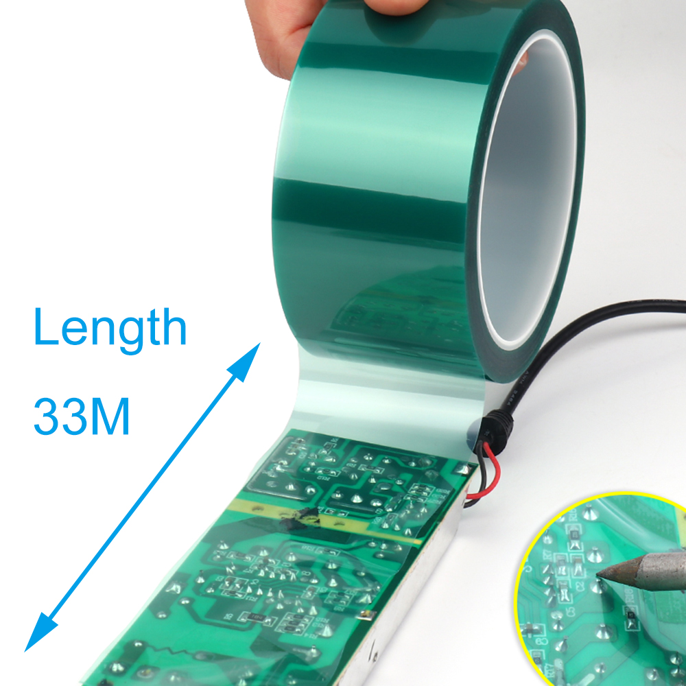 33M/Cuộn Xanh Thú Cưng Bộ Phim Băng Cao Nhiệt Độ Chịu Nhiệt PCB Hàn SMART TECH Mạ Kính Cách Nhiệt Bảo Vệ