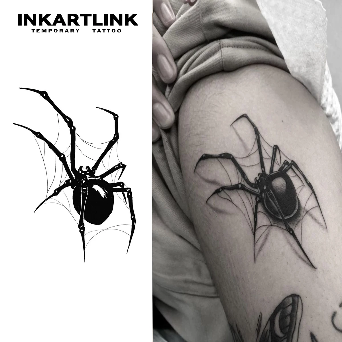 Temporäres Spider-Tattoo, hält bis 15 Tage, neue Technologie, magischer, wasserfester, semi-permanenter Aufkleber.