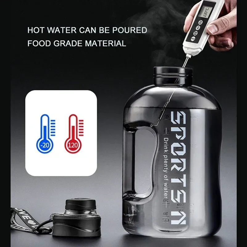 1.7L/2.7L Portable Large Capacity Water Bottle Sports Water Bottle Gym Cycling Cup For Fitness Camping Men Water Kettle