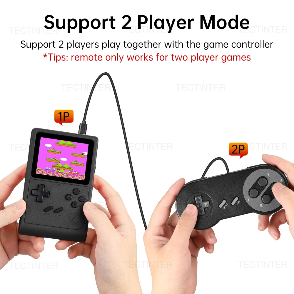 GB300 3.0 Inch Screen Handheld Game Console Player Video Game Console Built-in 6000 Game For SF/SFC/GB/GBA Support AV Output