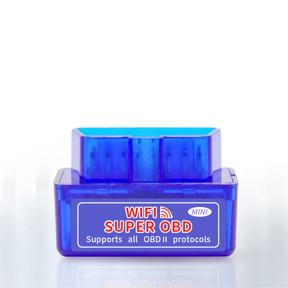 Nuevo Super Mini Elm327 Wifi OBD2 adaptador ELM327WiFi OBD2 escáner de código automático para IOS Iphone ELM327 Wifi V1.5 herramienta de diagnóstico de coche
