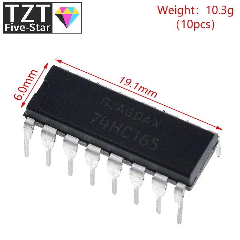 TZT 10/30PCS SN74HC165N SN74HC165 74HC165N 74HC165