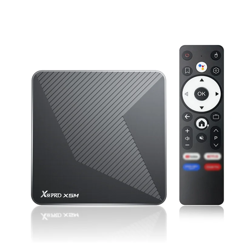 X88 PRO X5M Amlogic S905X5M Chipset Smart TV Box Android 14 Control remoto asistente de voz reproductor de transmisión multimedia Set Top Box