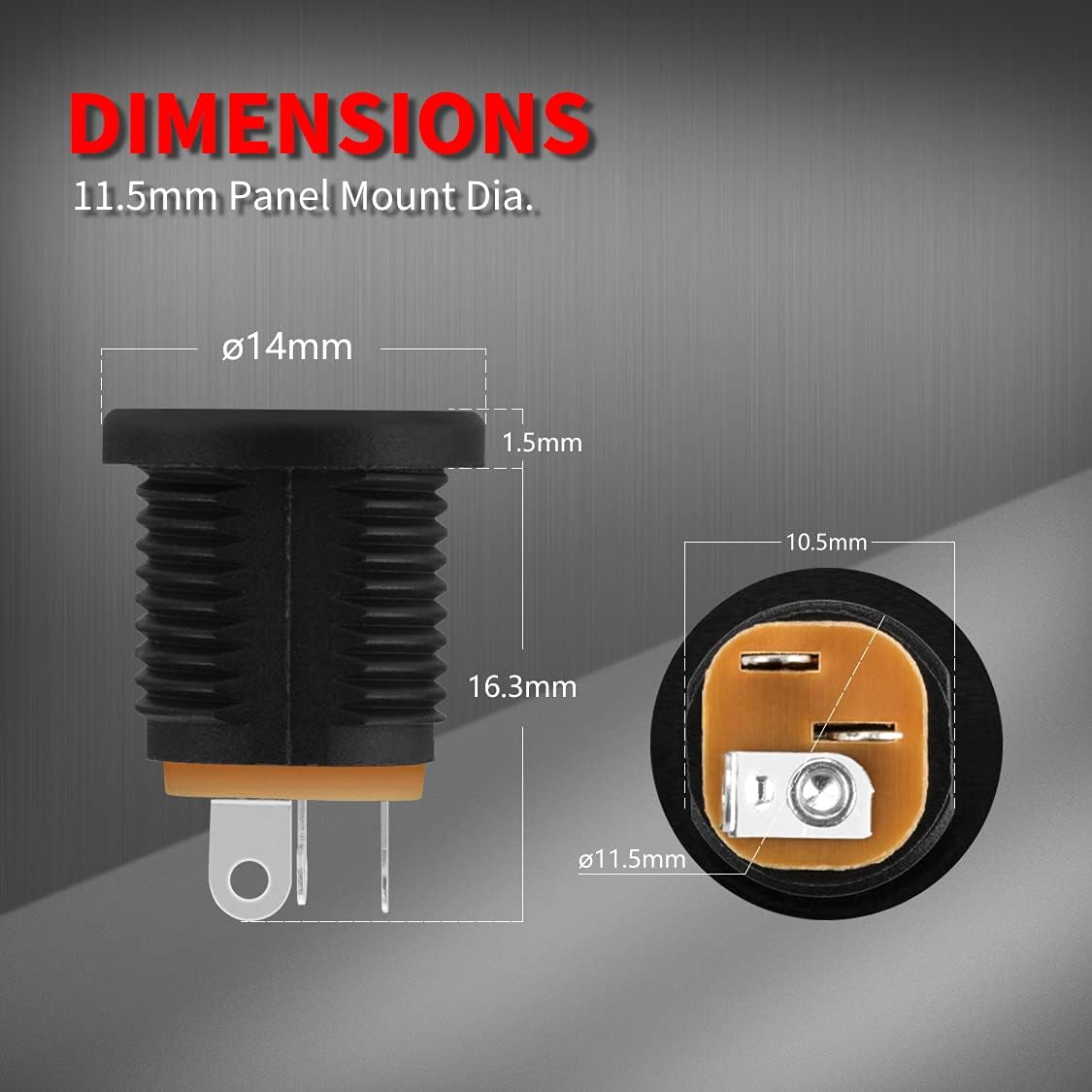 DaierTek 30PCS 2,1mm Barrel Jack 5,5x2,1mm Weibliche DC Power Jack 2,1X5,5mm DC Jack Stecker 6V 9V 12V DC Jack Panel Mount