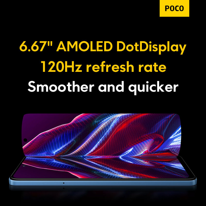 Global Version POCO X5 5G 128GB/256GB Cellphone 120Hz AMOLED DotDisplay Snapdragon 695 NFC 33W Fast Charging 48MP Camera