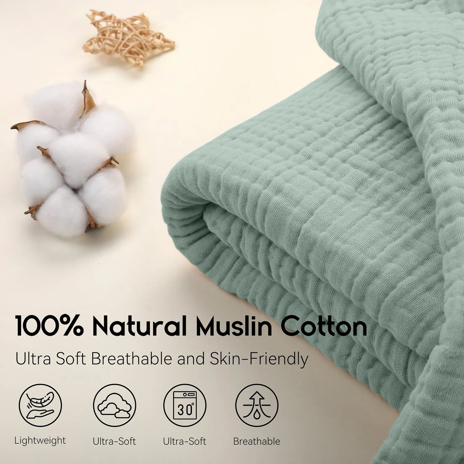 Battilo-Manta de muselina de algodón 100% para sofá, mantas bohemias ligeras y transpirables de 6 capas para sofá cama, mantas grandes de verano