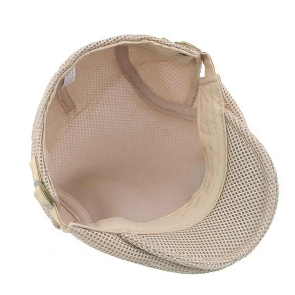 Men Mesh Newsboy Caps British Painters Hats Spring and Summer Ventilate Berets Adjustable Flat Cap Hip Hop Berets