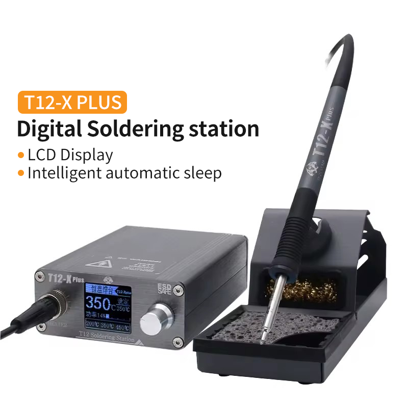 OSS T12-X PLUS สถานีบัดกรีอิเล็กทรอนิกส์หัวแร้ง T12 เคล็ดลับสําหรับซ่อม PCB โทรศัพท์บอร์ดเชื่อมซ่อมเครื่องมือ