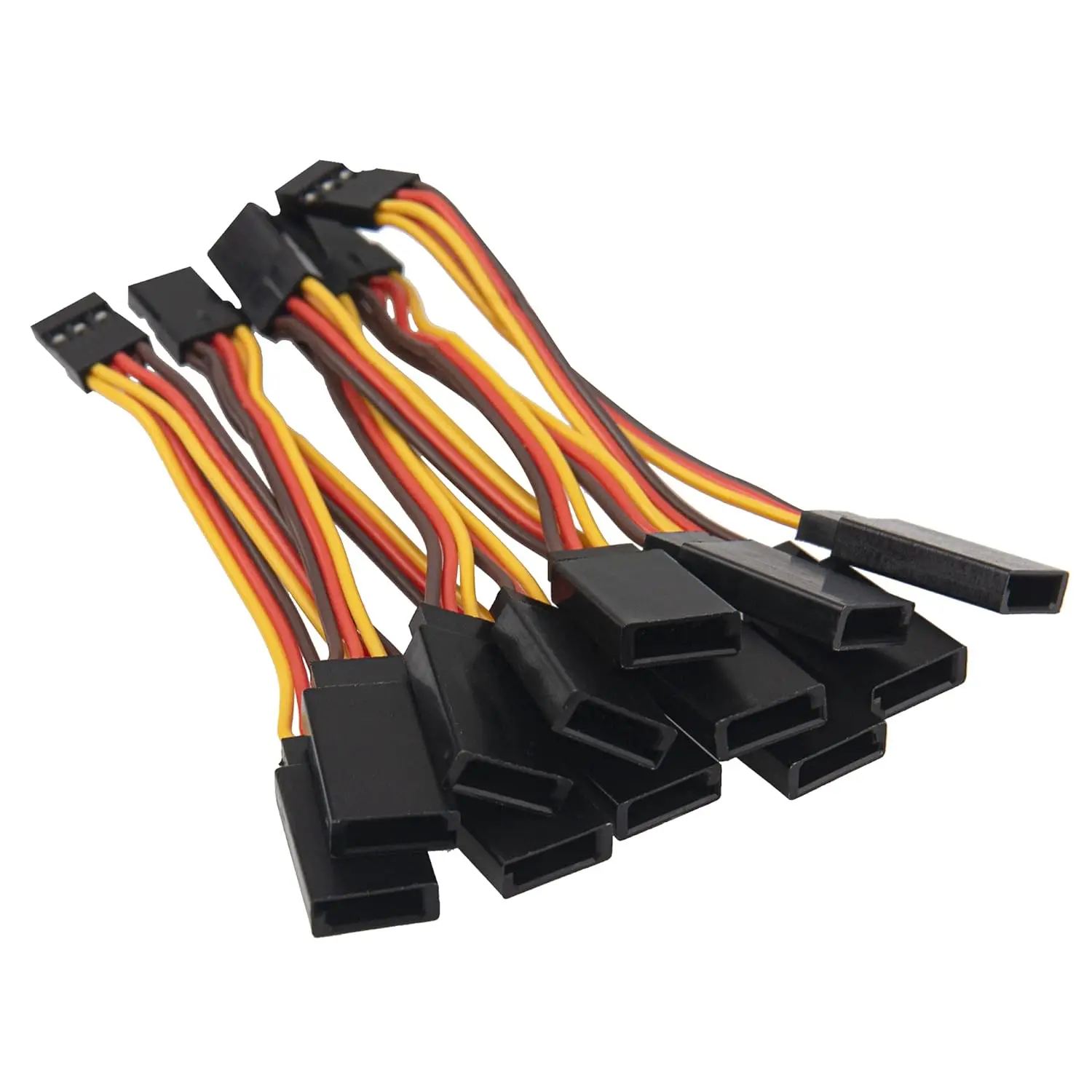 6 ชิ้น ShareGoo JR สไตล์ Servo Splitter Cable, 2.75 "Servo 1 ชาย 2 หญิง JR Y Harness Y สายต่อสายเคเบิลสําหรับรุ่น RC