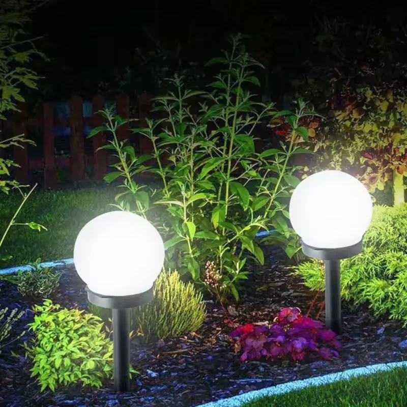 Luces solares de jardín de estilo moderno para exteriores, lámpara LED decorativa urbana con paisaje para acampar, bombilla Circular impermeable, ahorro de energía