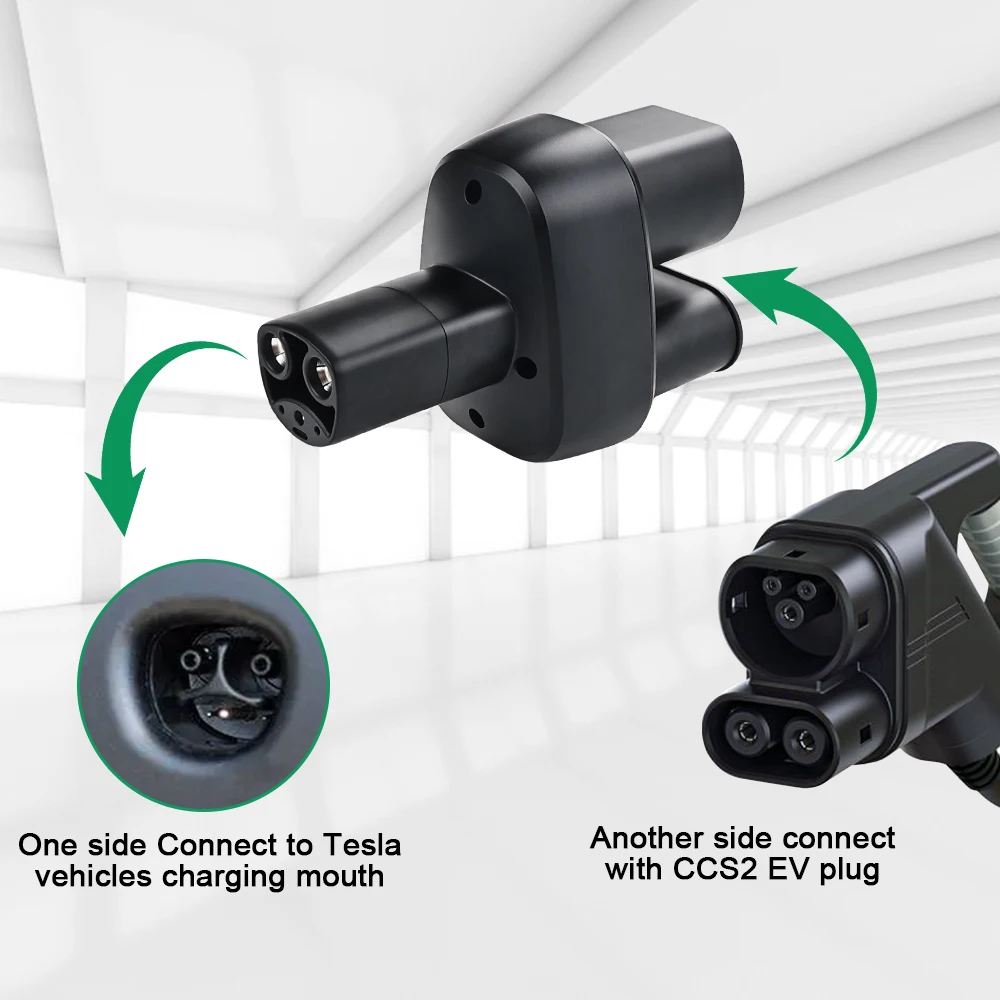 IPENGEN-CCS2 Para Tesla EV Carregador Adaptador, 250A CCS2 Combo para Tesla Conversor para Carregador de Carro CCS2 para Tesla Modelo 3 Y X S