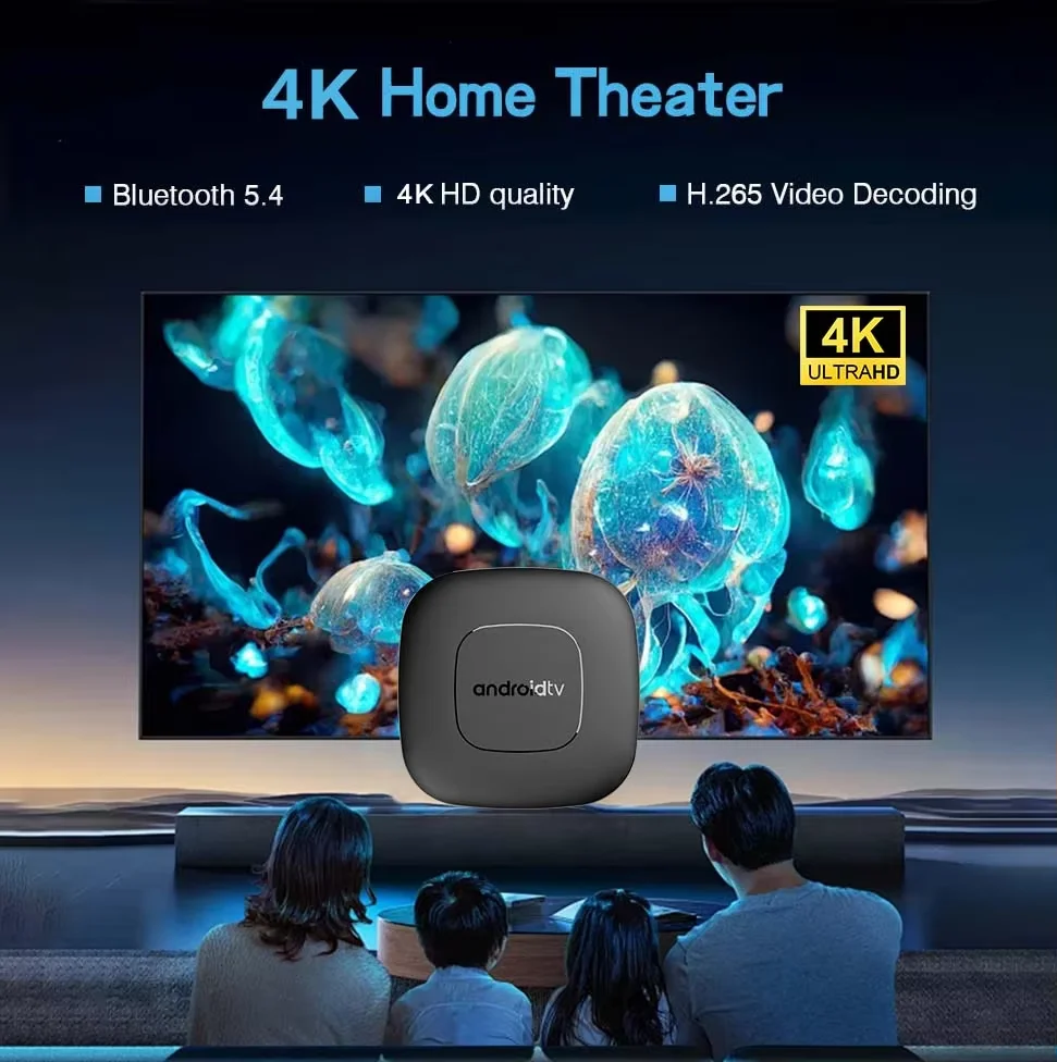 Factory Price Mortal T1 TV Box Allwinner H313 Android14 2.4G&5G Wifi 6 4K BT5.0 Voice Assistant Smart Streaming Media Player