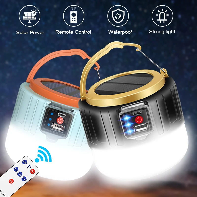 LED Camping Light Waterproof Rechargeable Tent Lamp Portable Lanterns Emergency Lights Market Lamp Energy Saving Bulb