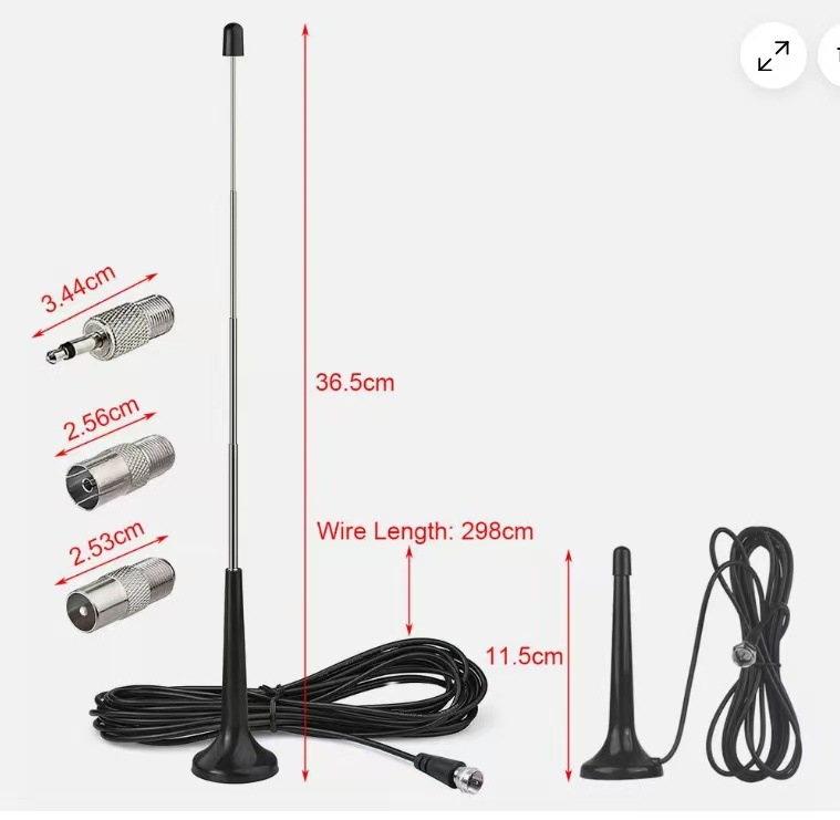 Receptor estéreo de antena de radio Dab Fm para el hogar Antena de radio interior de alta ganancia de 75 ohmios