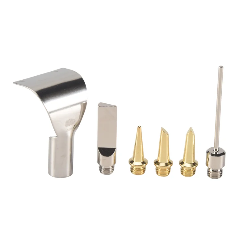 Y51A-6Pcs Replacement Copper Tips Nozzle Kit For Hs-1115K / Mt-100 Aerated Flame Butane Gas Soldering Iron Cordless Welding Tool
