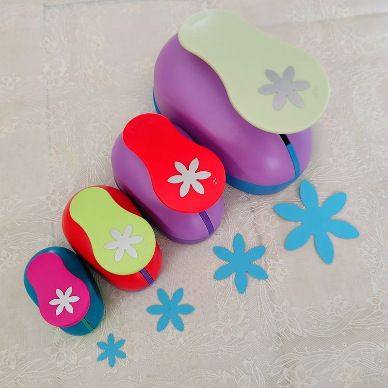 스크랩북 학교 DIY 종이 커터, 6 꽃잎 꽃 공예 펀치 세트, EVA 폼 미 홀 펀치, 25mm, 38mm, 50mm, 74mm