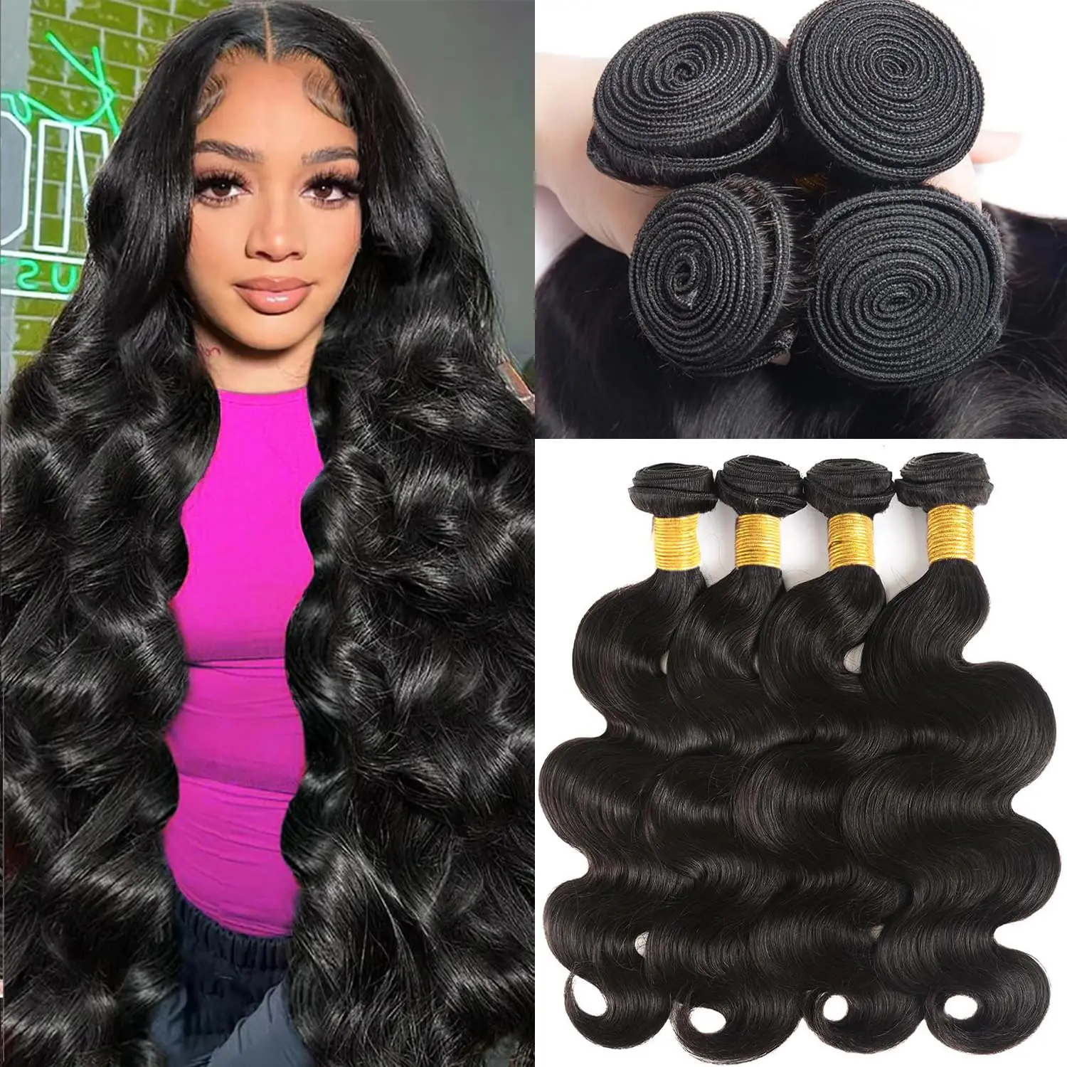 Pacotes de cabelo indiano cru onda do corpo do cabelo humano pacotes não processados 10a pacote de cabelo virgem extensões de cabelo para mulher