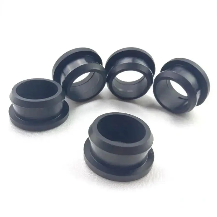 Tappi per fori con passacavo a scatto in gomma siliconica nera Tappi terminali Cavo metallico Proteggi boccola 4,5 mm-30 mm