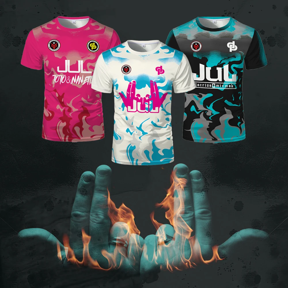 Nueva camiseta de verano Maillot JUL Tchikita joven transpirable de secado rápido entrenamiento de fútbol camiseta de moda para hombres y mujeres