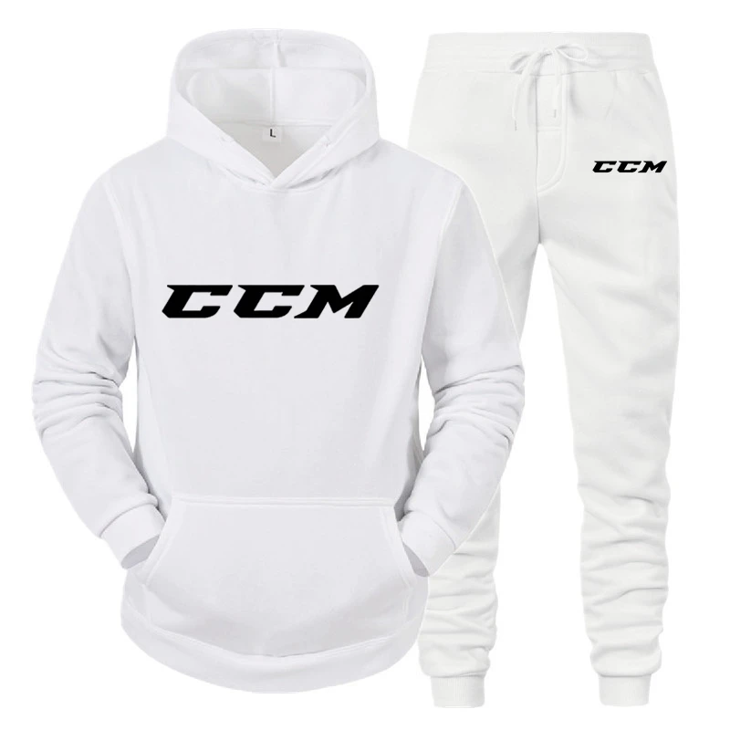 Conjunto informal de moda para hombre, ropa deportiva de dos piezas con capucha, jersey, ropa deportiva para correr, conjunto CCM, novedad de 2023