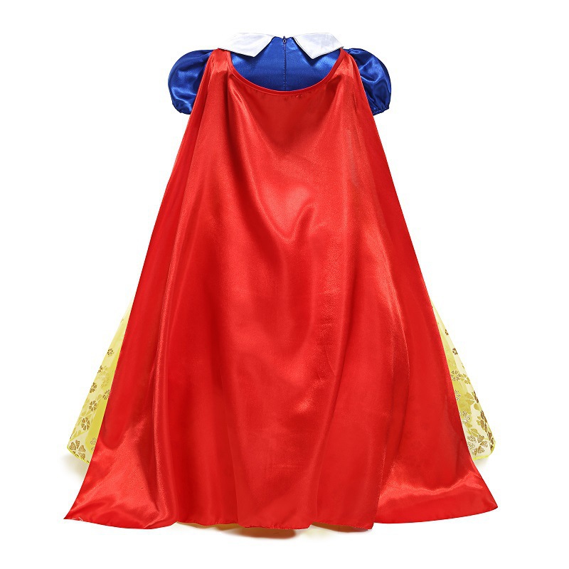 Vestido de princesa Blancanieves de lujo con capa para niñas, disfraz de hada para niños, ropa de Carnaval para niños pequeños, vestido de Halloween