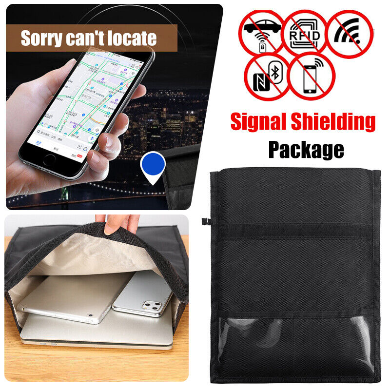 Bolsa Anti-Roubo Escova, Faraday Blocker, Celular, Notebook Blocker Bag, RFID, RF Signal, Blindagem Pacote de Segurança, 35x45cm