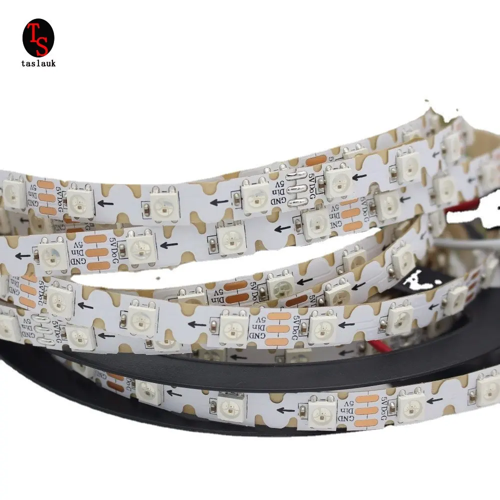 1/2/3/4/5M bendable S shape type Addressable WS2812B  5mm 8mm PCB ws2812  RGB LED pixel strip 60leds 60pixels/m 5V full color