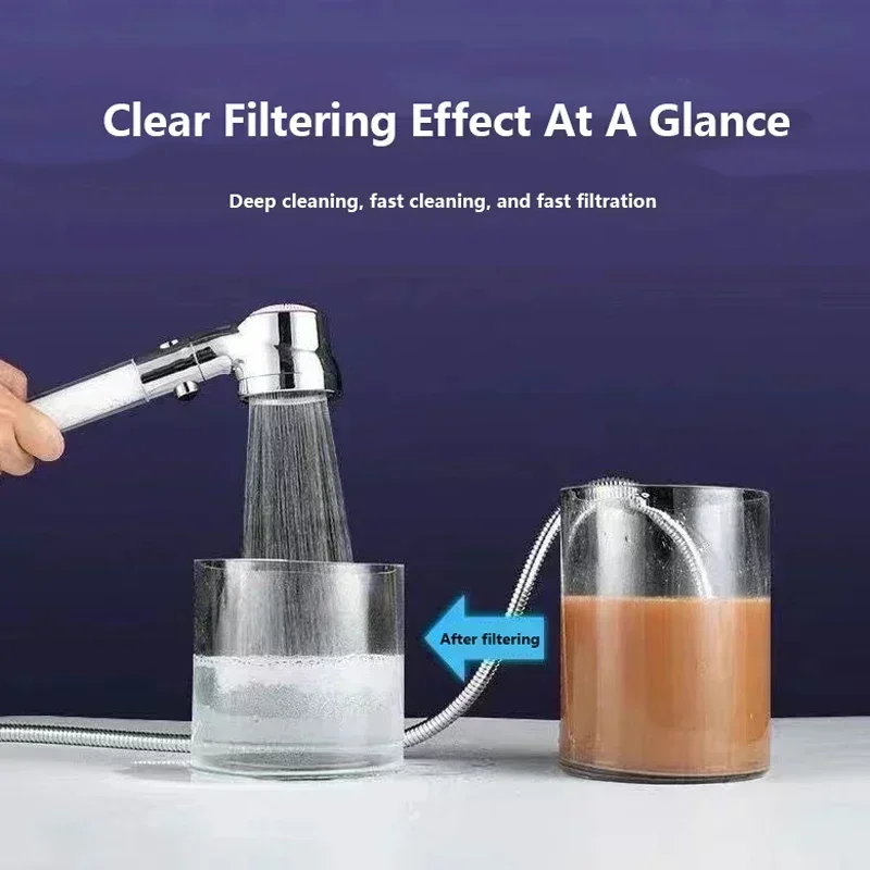 Juego de 5 uds de cabezal de ducha de repuesto, filtro de algodón PP, purificación de agua, accesorios de baño para limpieza Universal de agua de ducha
