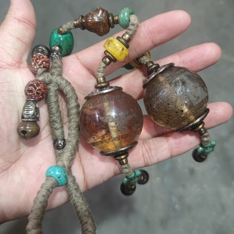 Antique Collection Premium Crystal Sphere Handheld Piece,Rich and mellow patina,In perfect condition,Real Shooting。