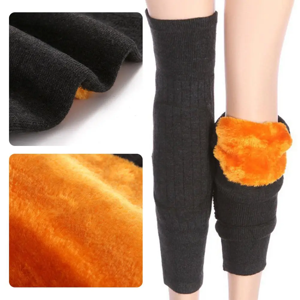 หนา Cashmer เข่า Pads คู่เข่าอุ่น Pads สําหรับผู้สูงอายุผู้ชายและผู้หญิงกีฬาเข่า Pads สําหรับเข่าอุ่นเข่าร้อน