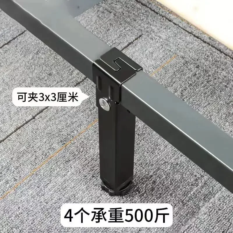 Gambe da tavolo rialzate per letto quadrato in metallo con morsetto in altezza regolabile per telaio del letto Tatami Hardware per vite del piede di supporto fisso