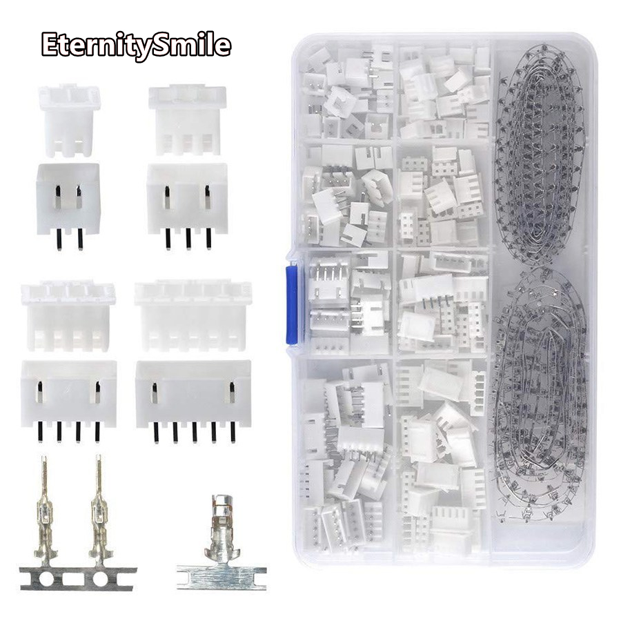 560PCS XH2.54 2p 3p 4p 5 pin 2.54mm Pitch Terminal Kit / Housing / Pin Header Connector Wire Connectors Adaptor XH Kits