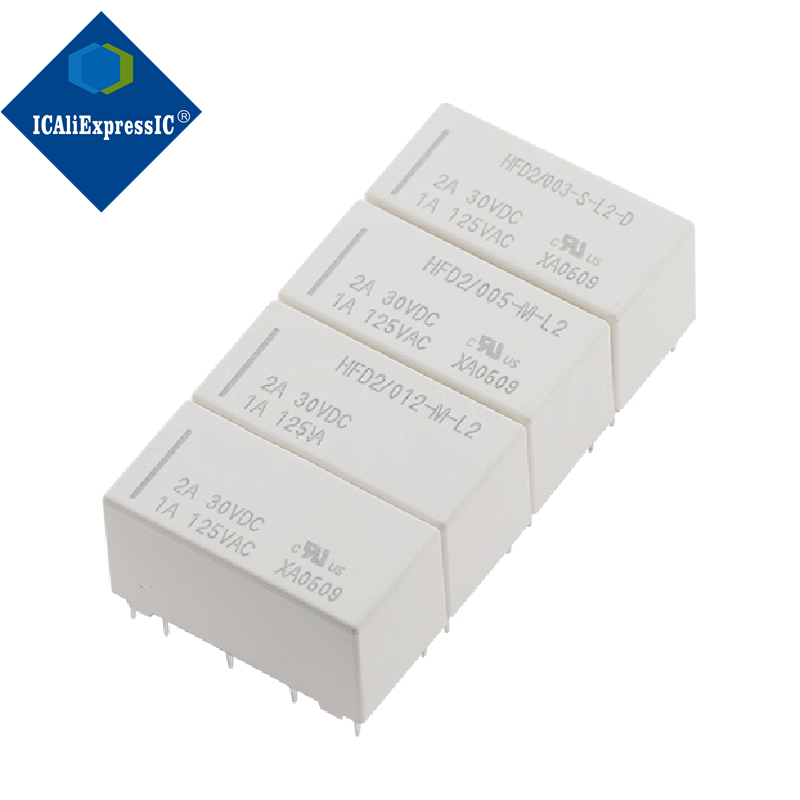 1piece HFD2 012-M-L2 (555) 10 feet double coil magnetic hold 2A30VDC relay