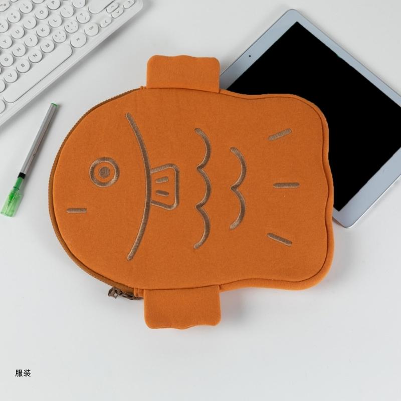 D0UD Funda para portátil con forma pez, funda para portátil 11 ''y 13'', funda para portátil con dibujos animados, funda