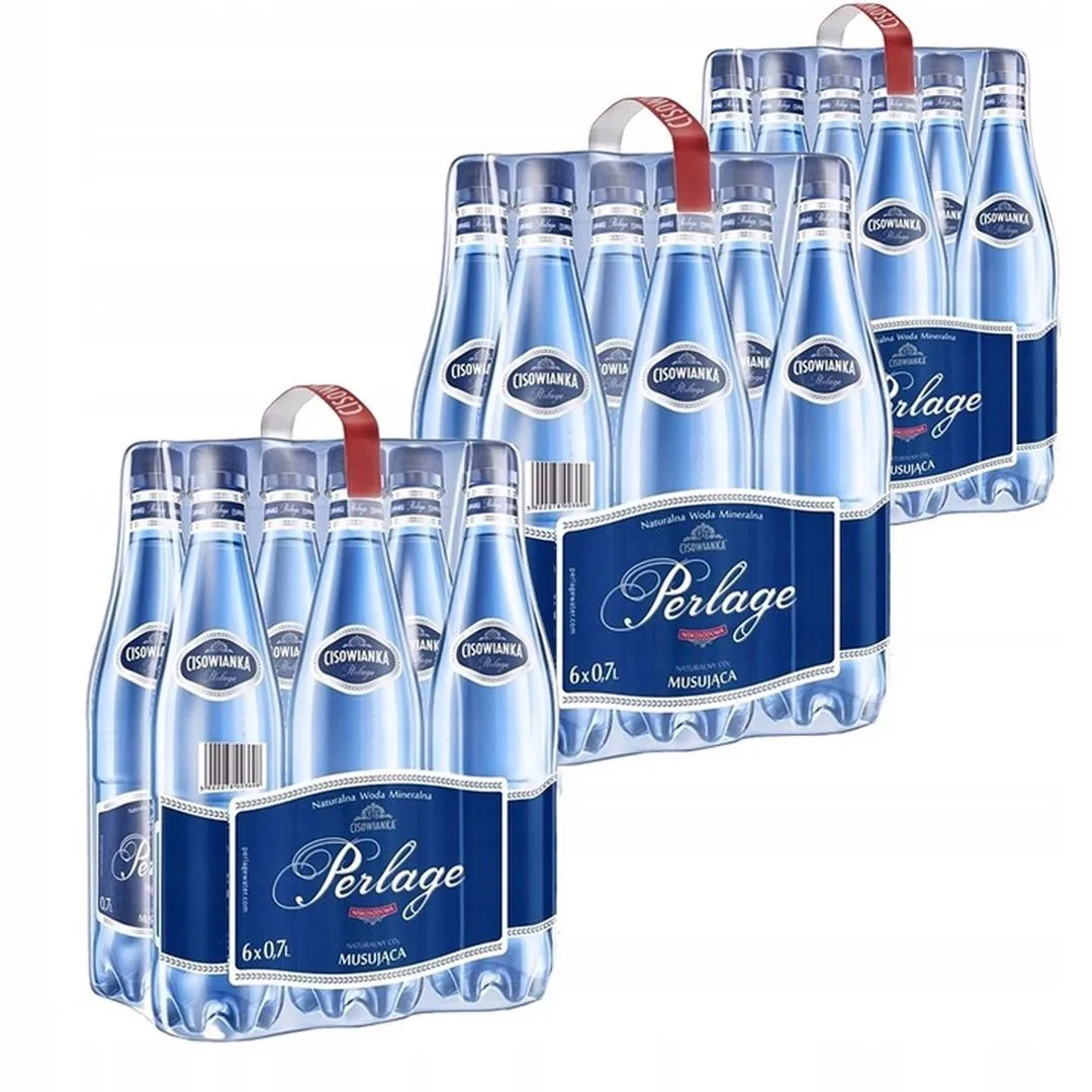 Cisowianka Perlage Naturalna woda mineralna musująca niskosodowa 700 ml x 18 sztuk