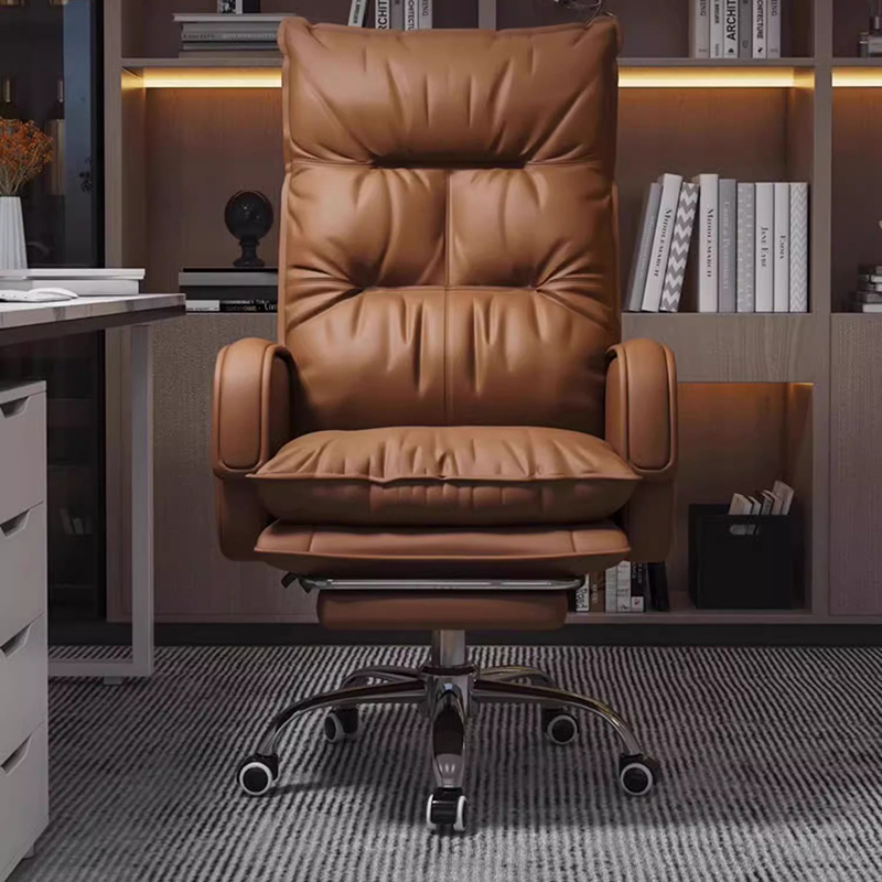 Cadeiras de escritório ajustáveis móveis Cadeira ajustável de couro executivo, Mobiliário de escritório