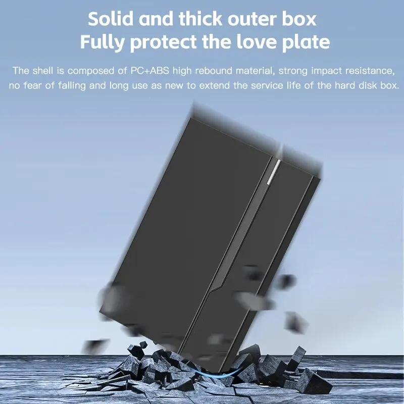 USB3.1 SSD/HDD case 2.5" External Hard Drive Enclosure USB 3.0 Hard Disk Case Supports 7mm 9.5mm SATA SSD HDD 6TB For Laptop PC