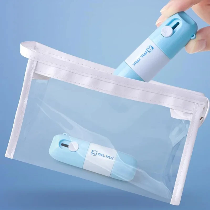 Líquido de correção de papel térmico 2 em 1, com faca de desembaixe, papel térmico durável, proteção de identidade de dados, abridor de caixa de borracha fluida
