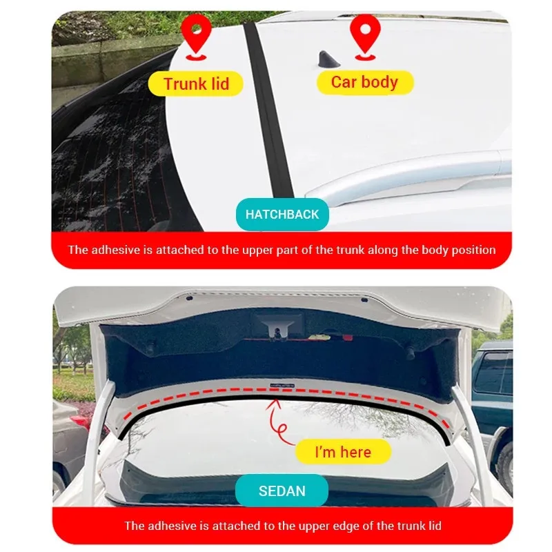 Ô Tô Cao Su Kín Dây Tự Động Nắp Cốp Xe Khoảng Cách Cói Dây Đa Năng Hatchback Trên Ốp Viền Chống Nước Chống Bụi Tự Động Phụ Kiện